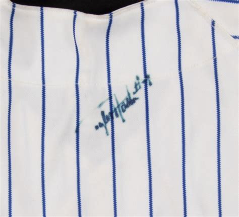 Chicago Cubs Hall of Famers & Stars Jersey Signed by (42) with Ernie Banks, Billy Williams ...