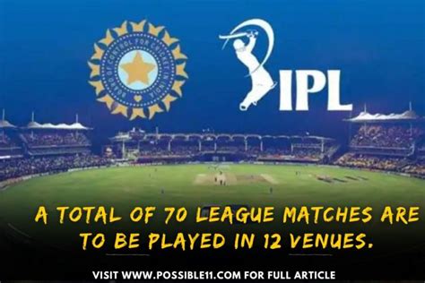 IPL 2023 Venue: Stadiums, Locations & Seating Capacity