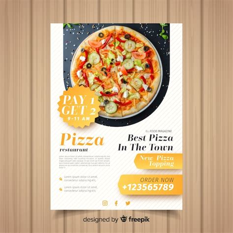 Free Vector | Pizza flyer template