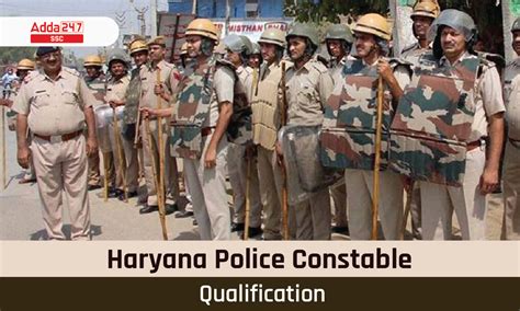 Haryana Police Constable Qualification 2024