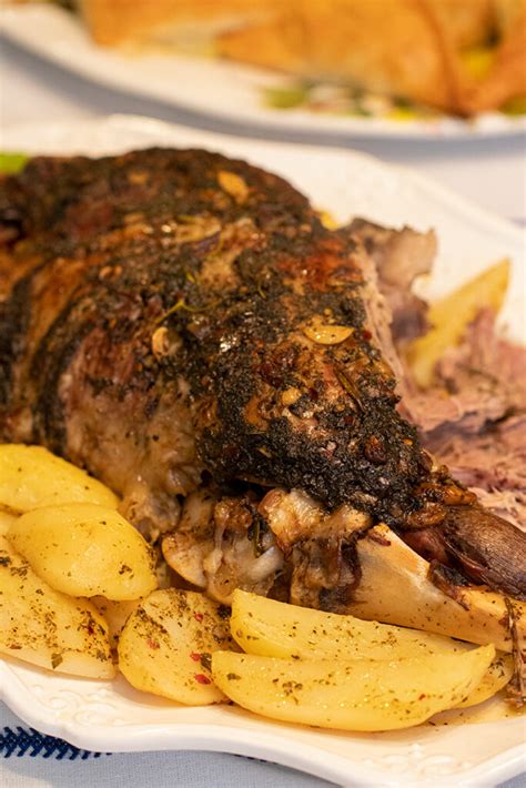 Greek Roast Leg of Lamb - Dimitras Dishes