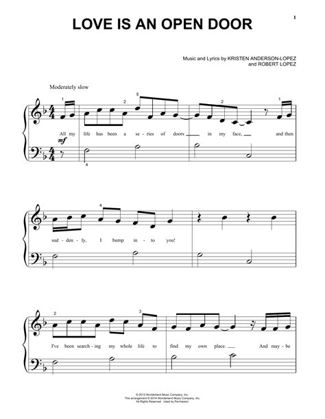 Love Is An Open Door | Sheet Music Direct