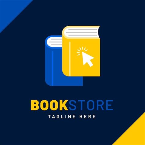 Free Vector | Flat design bookstore logo template