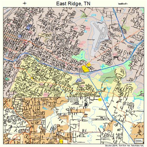 East Ridge Tennessee Street Map 4722720