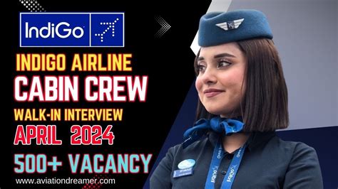 Indigo Cabin Crew Walk-in Interview in April 2024 ️ 500+ Job Vacancy ...