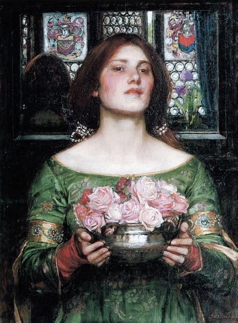 John William Waterhouse - Gather Ye Rosebuds While Ye May [1908] | Pre raphaelite art ...