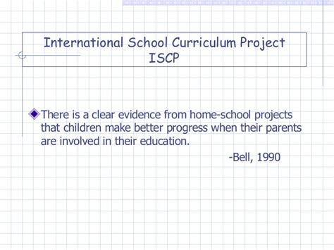 International School Curriculum Project