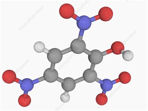 Picric acid molecule - Stock Image - F004/6567 - Science Photo Library