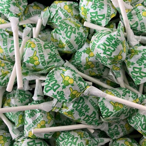 Cream Soda Green Dum Dums - VillageCandyShop.com