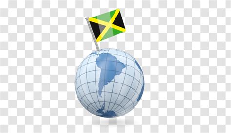 Flag Of Jamaica National Globe Map - World Transparent PNG