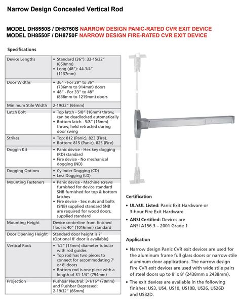 Catalog Page 58: EXIT DEVICES – Direct Hardware, Inc.