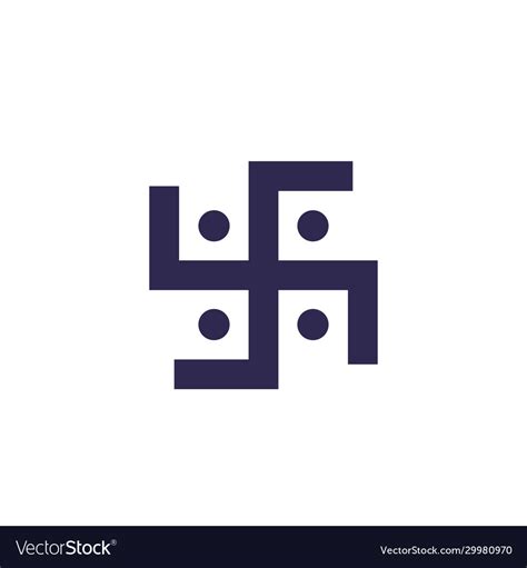 Hindu swastika sign Royalty Free Vector Image - VectorStock