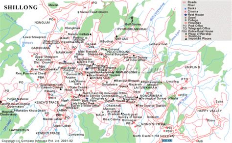 Shillong City Map - shillong india • mappery