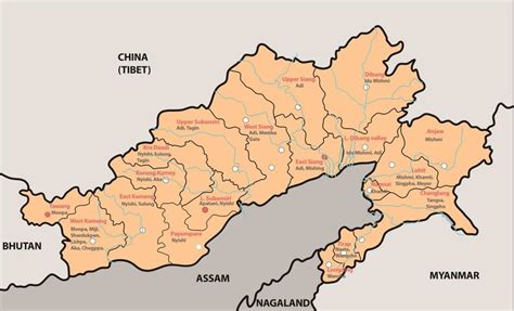 Figure no. 2.6: District wise distribution map of Arunachal Pradesh ...