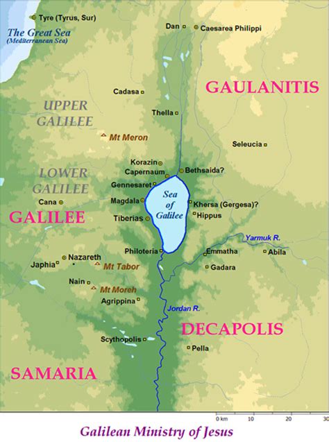 Map: The Galilee Region in the time of Jesus