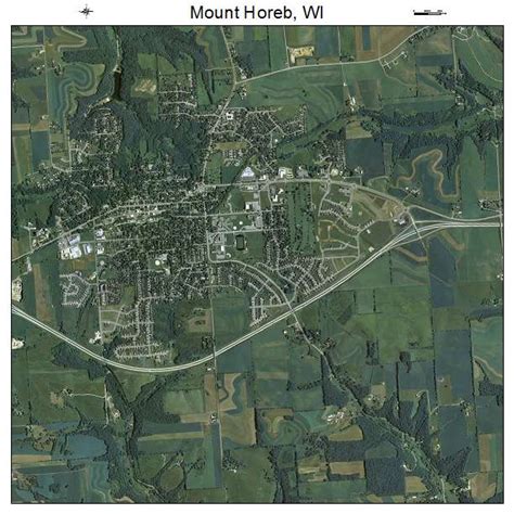 Aerial Photography Map of Mount Horeb, WI Wisconsin