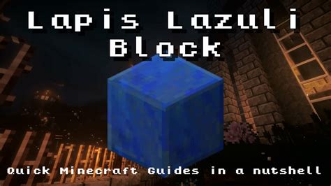 How to craft ⌠Lapis Lazuli Block⌡ in Minecraft - Tutorial - YouTube