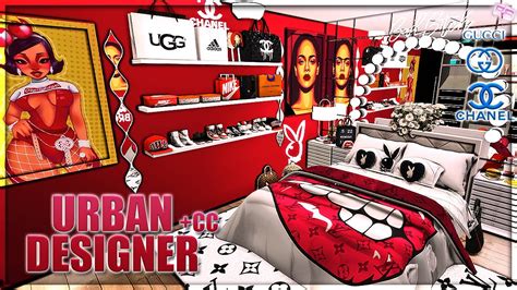 💖 URBAN DESIGNER BEDROOM + CC FOLDER & DOWNLOAD | GUCCI, CHANEL, LV ...