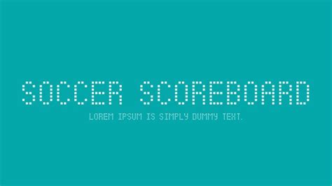 Soccer Scoreboard Font : Download Free for Desktop & Webfont