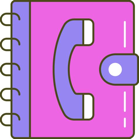 Address book Generic Thin Outline Color icon