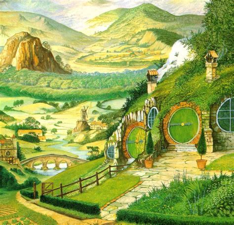 The Shire - Roger Garland Hobbit Bilbo, Hobbit Art, Hobbit Hole, Legolas, Gandalf, Aragorn Lotr ...