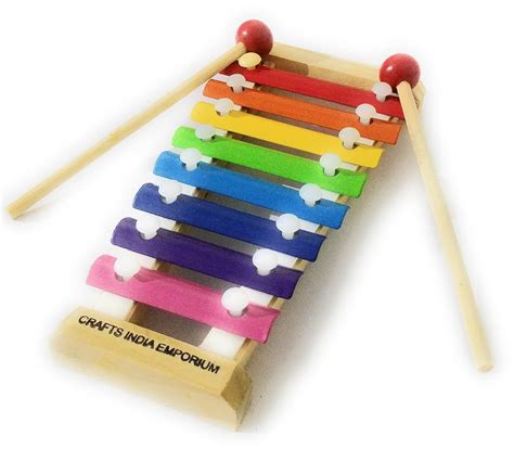 Buy Crafts India® Handcrafted Wooden Xylophone 8 Notes Musical ...