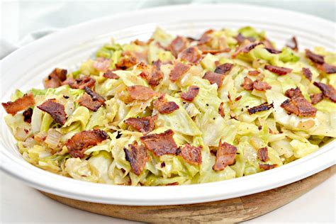 Fried Cabbage with Onions and Bacon - Sweet Pea's Kitchen