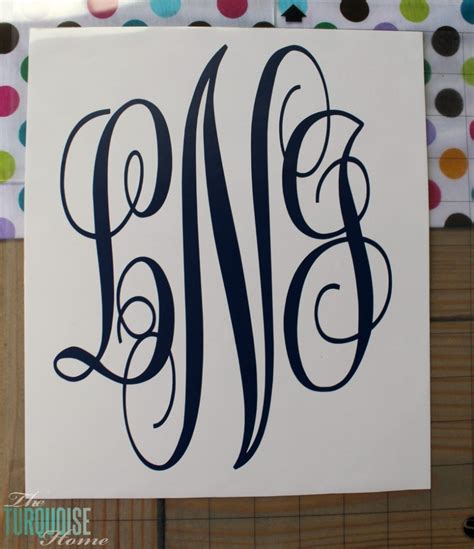 How to Create a Simple Vinyl Monogram {Silhouette Tutorial}