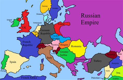 Russian Empire victory WW1 : imaginarymaps