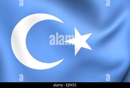 Flag of East Turkestan. Close Up Stock Photo: 86546864 - Alamy