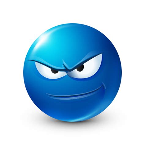 Bluemoji Serious Smiley | Blue Emoji | Know Your Meme