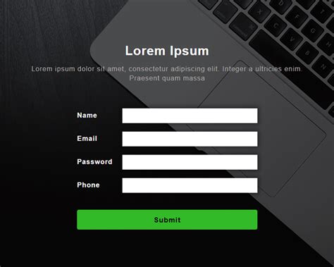 Classic Business Sign Up Form – A responsive free widget template sign ...