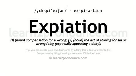 Pronunciation of Expiation | Definition of Expiation - YouTube