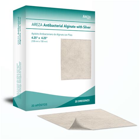 Antibacterial Alginate with Silver 4.25” x 4.25” (20 PCS) | Areza Medical