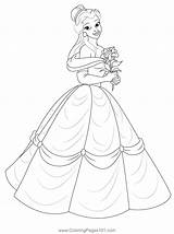 Beautifull Princess Coloring Page For Kids  Free Beauty And The Beast sketch template