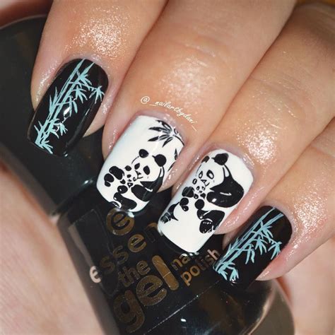 Panda Nail Art for National Panda Day - - NAILS Magazine | Panda nail ...