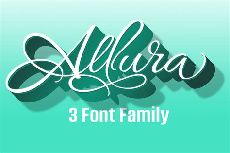 Download Allura Three Font Package- Save $60! today! We have a huge range of Script Font ...