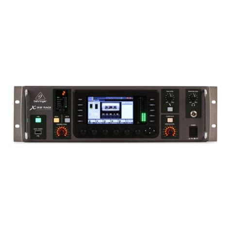 BEHRINGER X32 RACK CONNECTIONS & OVERVIEW MANUAL Pdf Download | ManualsLib