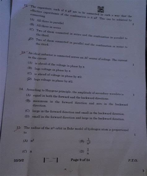 The radius of the nth orbit in Bohr model of hydrogen atom is proportion..