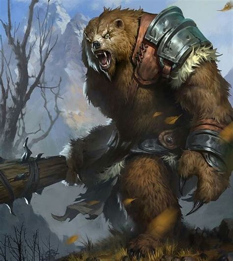 Bear Warrior by Dan Cha | Фэнтези рисунки, Оборотень, Оборотни