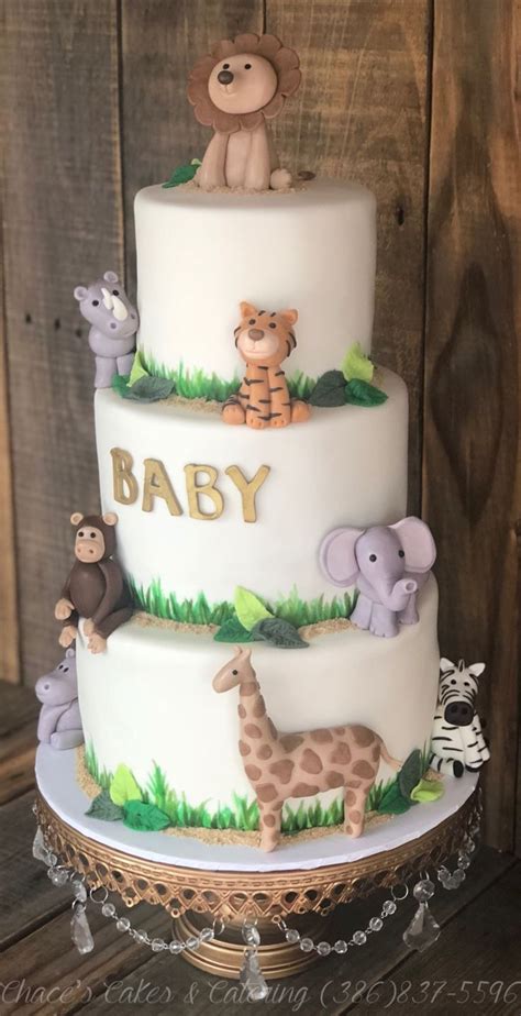 √ Zoo Animal Baby Shower Cakes