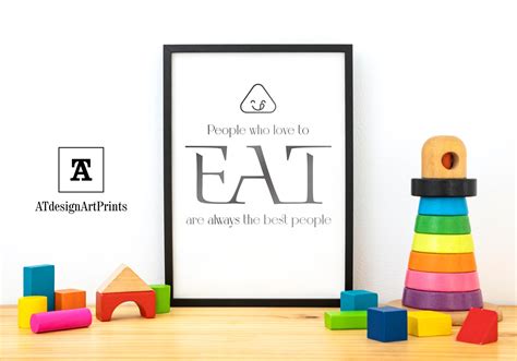 Quotes Funny Kitchen Wall Art Printable people Who Love to Eat Are ...