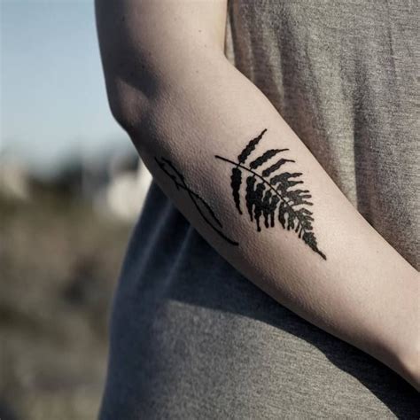 Woderful solid black tattoo of a fern | Fern tattoo, Tattoo designs ...