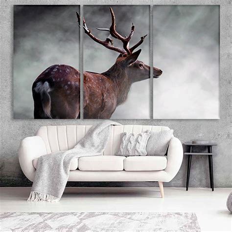 Canvases Set of Deer Deer Wall Art Deere Canvas Deer Canvas - Etsy