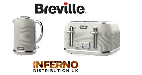 BREVILLE Flow Collection Jug Kettle and 4 Slice Matching Toaster Set in Cream | eBay