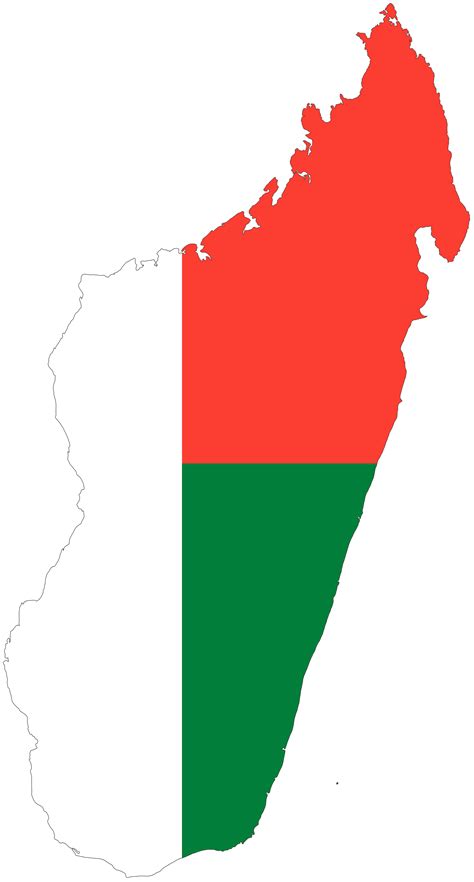 Madagascar Flag Map - MapSof.net