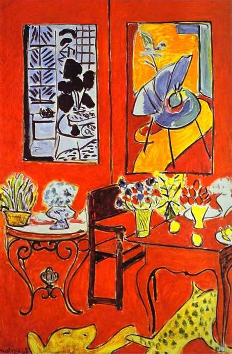 Henri Matisse Art Gallery: Henri Matisse art: Large Red Interior.