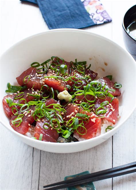 Maguro no Zuke-don (Marinated Tuna on Rice) - RecipeTin Japan