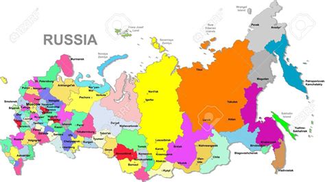 Russian federation map - Map of Russian federation (Eastern Europe - Europe)