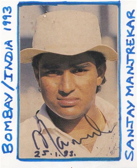 83 Hand signed autograph of cricketer Sanjay Manjrekar on paper cut ...